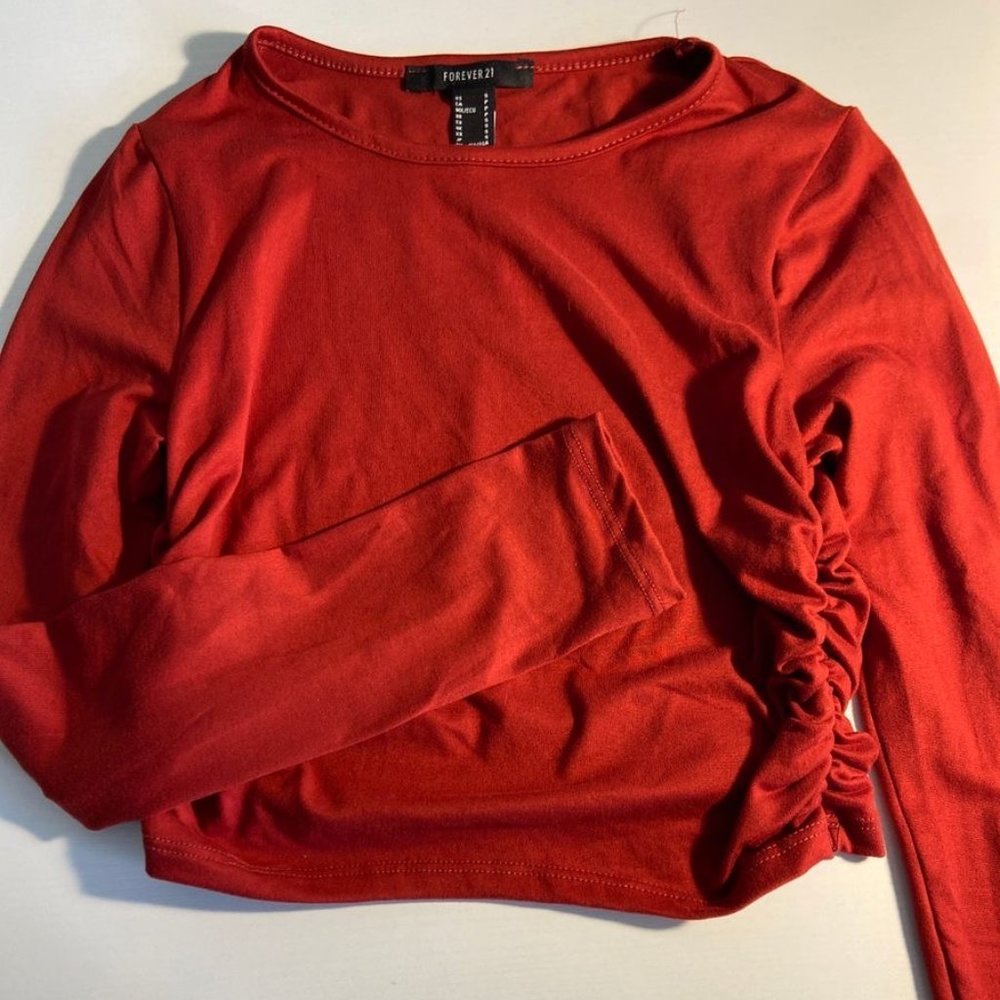 Forever 21 Soft Scrunched Long Sleeve Top